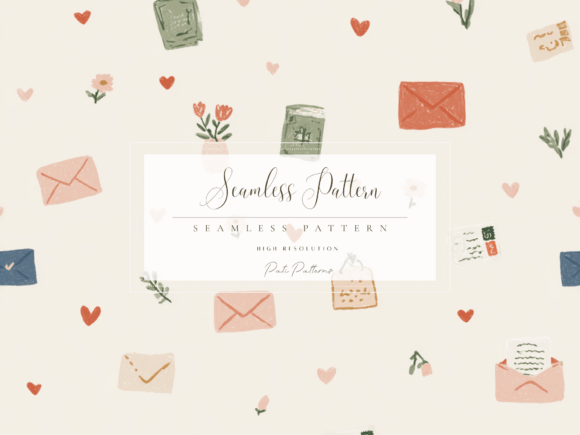 Bring Your Valentine's Projects to Life with a Love Letters Seamless Pattern PNG