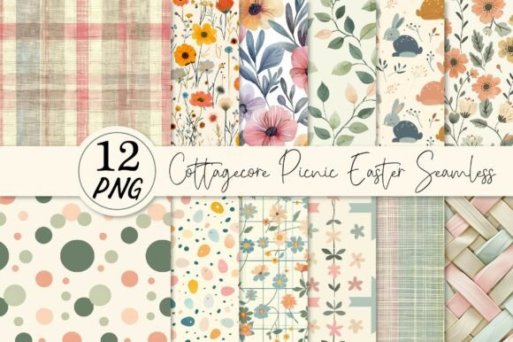 Bringing Spring to Life with a Cottagecore Picnic Easter Seamless Bundle