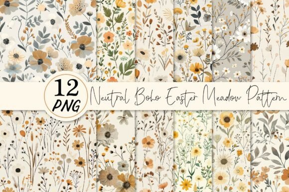 Bringing Spring to Life with the Neutral Boho Easter Meadow Pattern