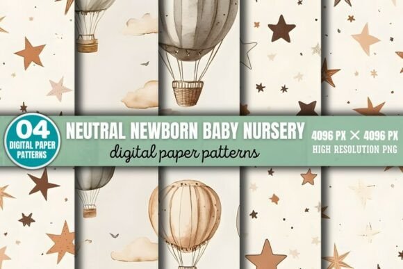 Designing Serenity: A Guide to Neutral Newborn Baby Nursery Digital Paper