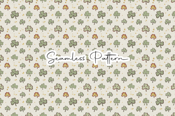 Elegant Floral Shamrock Seamless Pattern for Design