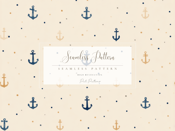 Elevate Your Ocean-Themed Projects with the Kids Nautical Anchors Seamless Pattern PNG