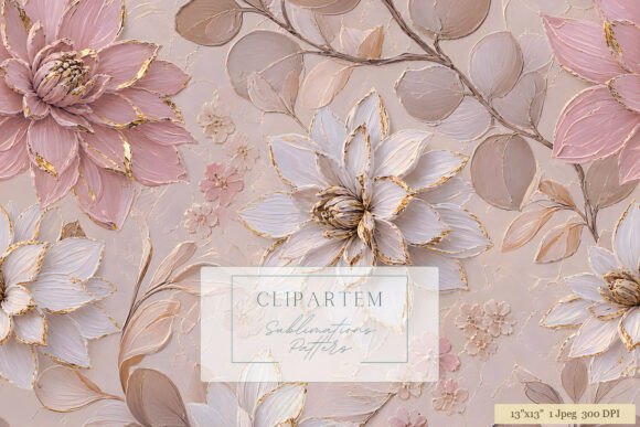 Elevating Brand Aesthetics: The Strategic Impact of the Gold Blush Floral Sublimation Pattern