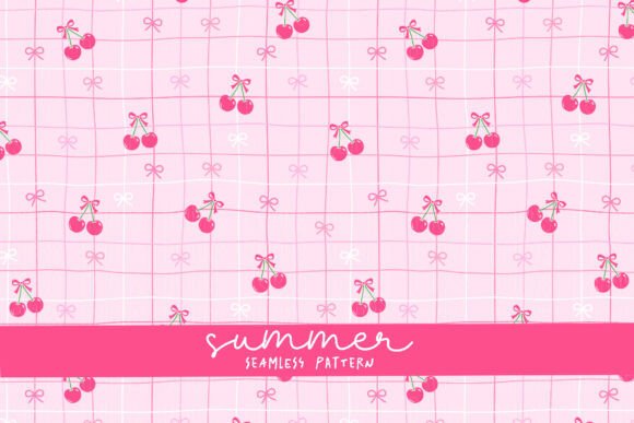 Elevating Brand Aesthetics with the Summer Cute Cherry Pink Seamless Pattern