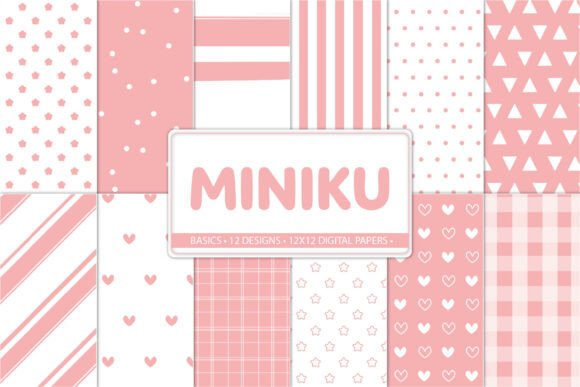 Elevating Modern Baby Projects with Coral Pink Baby Digital Papers