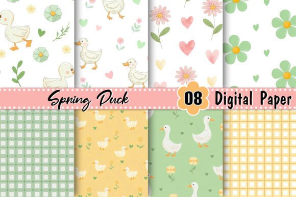 Evaluating Spring Duck Digital Paper for Seasonal Design Projects