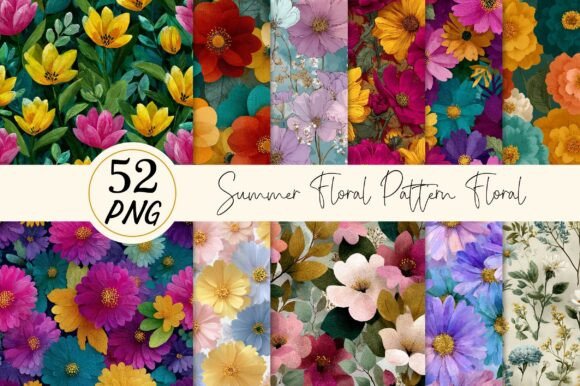 Evaluating Summer Floral Pattern Digital Paper for Creative Projects
