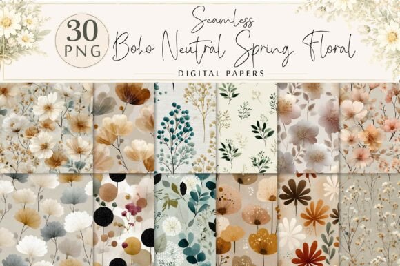 Evaluating the Boho Neutral Spring Floral Pattern Pack for Creative Projects