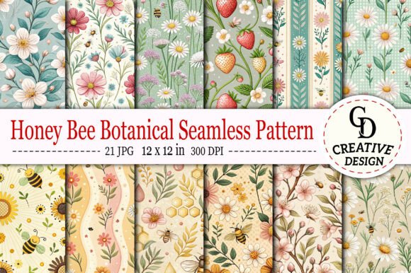Evaluating the Honey Bee Botanical Seamless Pattern for Creative Projects