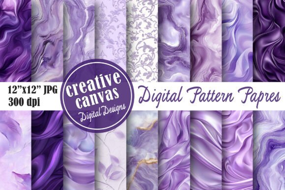 Evaluating the Purple Marble Abstract Digital Paper Bundle for Modern Design Projects