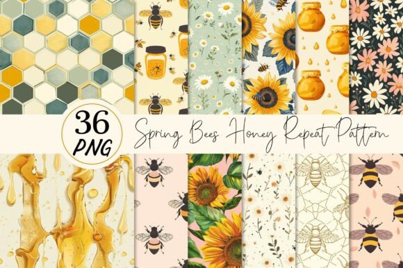 Evaluating the Spring Bees Honey Repeat Pattern for Commercial and Personal Design Projects