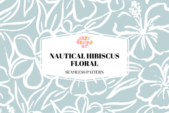 Nautical Hibiscus Floral Pattern: Design & Uses