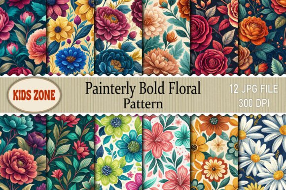 Painterly Bold Floral Pattern: A Creative Asset Guide