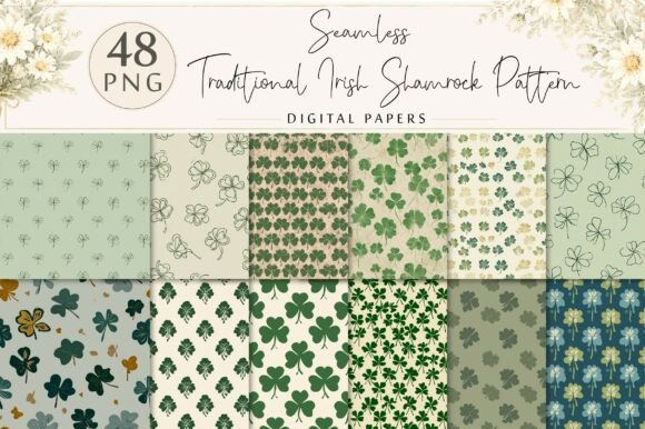 Traditional Irish Shamrock Pattern for Modern Creators