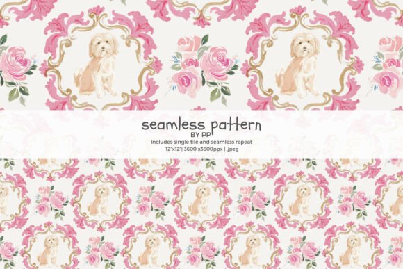 Unlocking Creative Potential with a Romantic Dog Seamless Pattern
