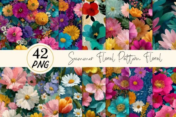 Unlocking Creative Potential with High-Resolution Summer Floral Pattern Digital Assets