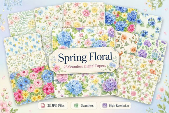 Unlocking Creative Potential with Spring Floral Seamless Pattern Papers