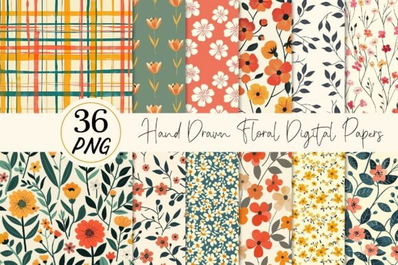 Unlocking Creativity with Hand Drawn Floral Digital Papers