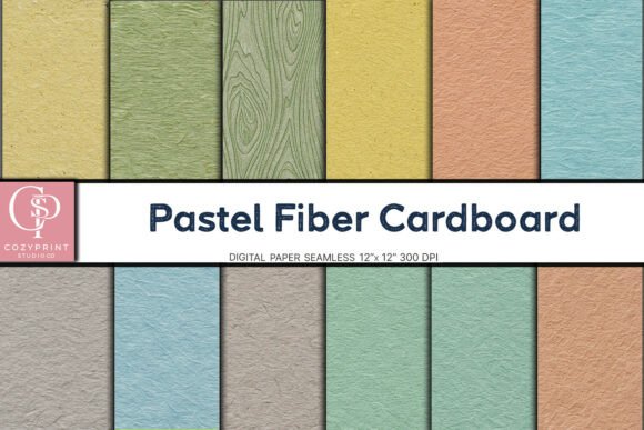 Unlocking Creativity with Pastel Fiber Cardboard Digital Paper