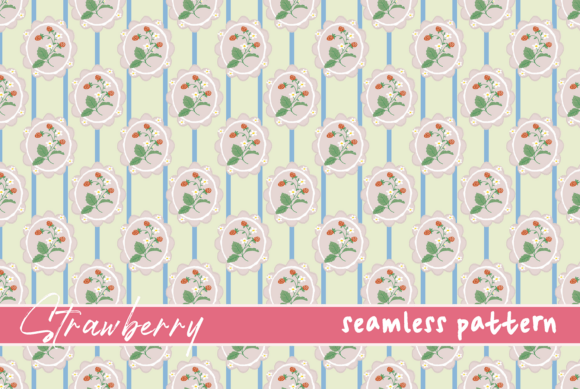 Vintage Strawberry Spring Pattern: A Cottagecore Essential